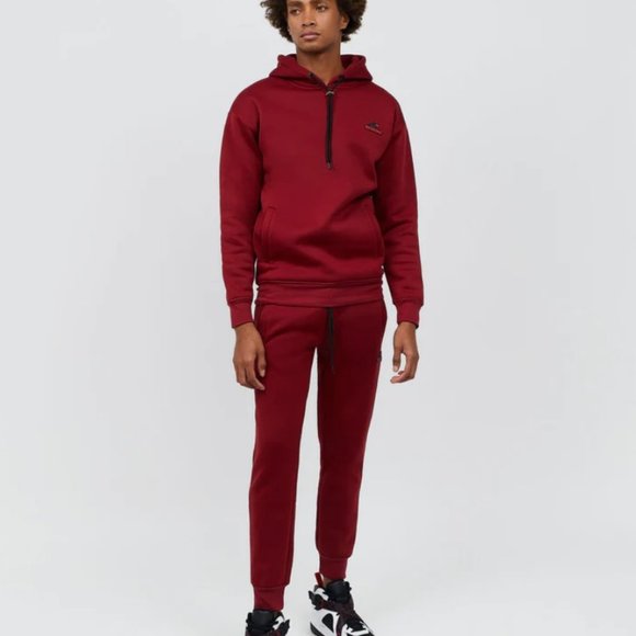 Reason Wooster Core Collection Jogger Set Tracksuit 2 Piece Burgundy Mens MEDIUM - Picture 1 of 11